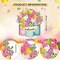 Spiareal “Flower Welcome” Spring Front Door Sign – Wood Hanging Outdoor Decor with Pink Wreath for Farmhouse Porch